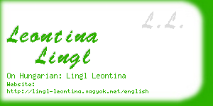 leontina lingl business card